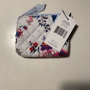 Vera Bradley Quilted Floral Cosmetic Bag - White and Pink